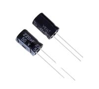 100pcs 220UF 50V 8X12MM power supply with direct insertion electrolytic capacitor 50V220UF 220U
