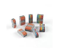 100PCS 222 in-line Nylon Quick Wire Connectors Terminal Block Push-in cable bridging connector SPL-2/3/4/5 IDGTTLDF(225M(PA))