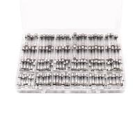 100pcs/225pcs 5x20mm 0.1A-30A Fuses Electrical Assorted Fuse Amp Fast-blow Glass Fuse Mix Set With(10 model 100 pcs)