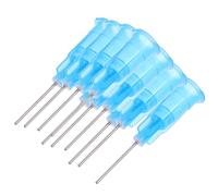 100pcs 23 Gauge Dispensing Needles Blue Stainless Steel and Plastic