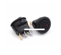 100Pcs 23mm 12V Red Led Round Rocker Switch Led Dot Light 3 pins ON-OFF LED illuminated Car Dashboard Toggle SPST Switch RUAJOGYNVM