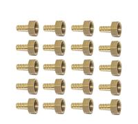 3pcs 24mm Female Thread Barb Aquarium Air Fish Tank Pipe Joint, Brass Barb Splicer Mender, Brass Pagoda Straight Connector(19mm)