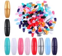 100Pcs 24mm Plastic Breakaway Clasps, Bead Barrel Connectors, Necklaces Safety Clasps, Bracelet Barrel Clasp, Jewelry Making Cord Clasp Multicolor