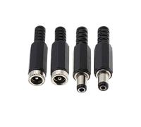 100PCS 24V 12V 3A Male Plugs + Female Socket Panel Jack 5.5x2.1mm DC Power Connector Electrical Supplies 5.5 * 2.5 IDGTTLDF(50Set Male-Female,5.5X2.1MM)