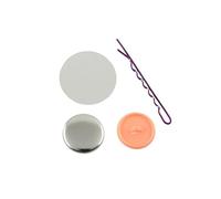 100pcs 25-37mm Hair Clip Badge for Jewelry Making with Teeth Blank Button Badge Parts Maker Blank Material Bag DIY(Hairpin 37 100sets)