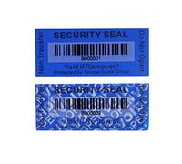 100pcs 25x60mm Blue Non-Transfer Tamper Evident Security Void Stickers