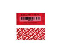 100pcs 25x60mm Red Total Transfer Tamper Evident Security Void Sticker