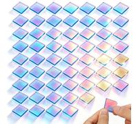 100Pcs 2cm Iridescent Acrylic Mosaic Tiles - Square Craft Pieces for Mosaic Art, DIY Projects, Light & Shadow Crafting, Home Decor & Mixed Media(Colour,3 cm)