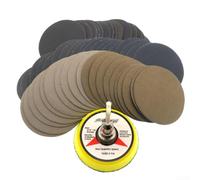 100pcs 2inch 50mm Wet Dry Sandpaper Sander Disc Kit with Sanding Pad for Surface Polishing and Deburring on Metal Wood Plastic Suitable for Rotary Tools