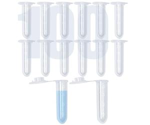 100Pcs 2ml Centrifuge Tubes with Snap Cap, Small Sterile Microcentrifuge Tube Test Vials Plastic Sample Storage Container Clear Graduated Non-Pyrogenic, DN/RNase Free for Lab