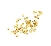 100Pcs 2mm/2.5mm/3mm Tube Crimp End Bead Stopper for Bracelet Making Findings, Making Accessories(Gold,2.5mm)