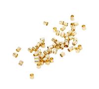 100Pcs 2mm/2.5mm/3mm Tube Crimp End Bead Stopper for Bracelet Making Findings, Making Accessories(Yellow,2mm)