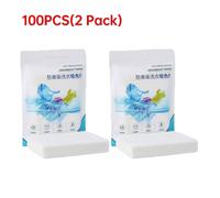 (100PCS-2Pack) 50-1000PCS Colour Catcher Sheet Color Absorption Paper Anti Cloth Dyed Leaves Laundry Color Run Remove Sheet Washing Accessories