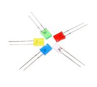 100pcs 2x3x4/2x5x7 5-Color Light-Emitting Diode Square LED In-Line Lamp Beads DIY Kit 2 * 3 * 4/2 * 5 * 7 White Red Yellow Blue Green(2x3x4 White)