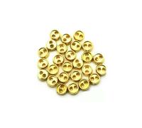 100pcs 3.0mm Buttons Mini Buttons for Dolls Clothes 2 Holes Sew Button for Needlework Round Buckles Handmade Accessories-Gold