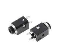 100Pcs 3.5MM Vertical socket 4Pin Stereo Female Socket Jack with Screw 3.5Audio Headphone Connector PJ-341 3 Poles Earphone Hole