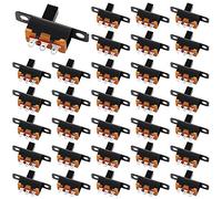 100Pcs 3 Pin 2 Position Mini Panel Slide Switch, Panel Mount Mini Slide Switch, Slide Switch, Latching Toggle Switch for DIY Making Model (0.5A)
