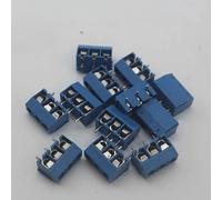 100Pcs 3 Pin Screw PCB Terminal Block 5mm Pitch Blue 16A 200V For Wire Wiring Connection In Electrical Projects And DIY Kits