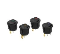 100Pcs 3 Pins With Led Lights Switch 12V 220V 16A DC 23 * 23 * 25mm Switch Car Auto Boat Round Rocker Switch ON-OFF IDGTTLDF(Mixed 100Pcs,220V)