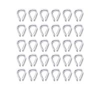 100pcs 304 Stainless Steel M2 M8 Wire Rope Protective Sleeve Cable Thimbles Clamps Hasps Rigging Fasteners Chicken Heart Ring For Gardening Cord(M6)