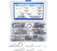 100Pcs 304 Stainless Steel R Clips & Hitch Pins for Auto Farm