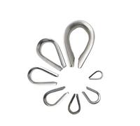 100pcs 304 Stainless Steel Thimbles,Wire Rope Thimble,for Diameter 2mm~8mm Cable, M2 M3 M4 M5 M6 M8 For Gardening Cord(M4)