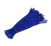 100pcs 30cm Chenille Stems Pipe Cleaners Plush Educational Toy Colorful Pipe Cleaner Toys Handmade DIY Craft Supplies(Deep blue)