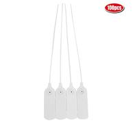 100Pcs 30cm Plastic Disposable Zip Ties Self Locking Security Tags Heavy Duty Reusable Cable Ties for Shoes Bags Luggage Clothes Labeling Packaging Organizing PP Material (White)