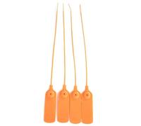 100Pcs 30cm Plastic Disposable Zip Ties Self Locking Security Tags Heavy Duty Reusable Cable Ties for Shoes Bags Luggage Clothes Labeling Packaging Organizing PP Material (Orange)