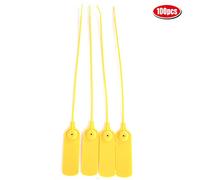 100Pcs 30cm Plastic Disposable Zip Ties Self Locking Tag Secure Label for Shoes Bags Clothes Logistics Supermarket Air Transport White Orange Yellow Green Blue Red (Yellow)