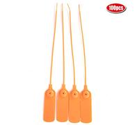 100Pcs 30cm Plastic Disposable Zip Ties Self Locking Tag Secure Label for Shoes Bags Clothes Logistics Supermarket Air Transport White Orange Yellow Green Blue Red (Orange)