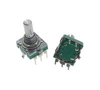 100PCS 360 Degree Rotary Encoder Switch EC16 Encoder Audio Coding 5Pin Handle Long 20MM Push Switch
