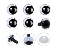 100Pcs 3D Clear Safety Eyes and Washers - Thalinfayi 14mm Strabismus Safety Eyes Moon Crochet Amigurumi Eyes for DIY Making or Replace of Amigurumi, Crafts, Crochet Doll Supplies