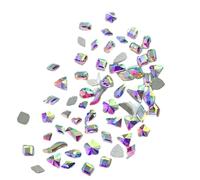 100Pcs 3D Glass Nails Jewelry Manicure Decals Crystal Nail Art Nail Tips Rhinestones Decorations Accessory Flatback Nail Art Supplies