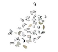 100Pcs 3D Glass Nails Jewelry Manicure Decals Crystal Nail Art Nail Tips Rhinestones Decorations Accessory Flatback Nail Art Supplies