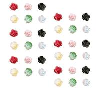100pcs 3d Resin Flower Nail Charms, Flatback Floral Decorations | Realistic Petal Texture, Natural Gloss, Stackable Layering, Suitable for Acrylic Nails, Hairpins, Salon Manicures and Summer