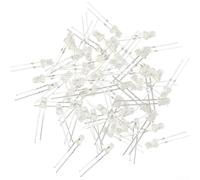 100PCS 3mm LED Units Red Blue Green White Yellow for Logic Level Indication and Binary State Visualization (red)