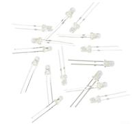 100PCS 3mm LED Units Red Blue Green White Yellow for Logic Level Indication and Binary State Visualization (green)