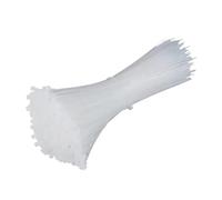 100Pcs 3x80/100/120/150/200mm 4x300mm Nylon Plastic Cable Ties Self Locking Wide Zip White(Tie 3x200mm 100Pcs)