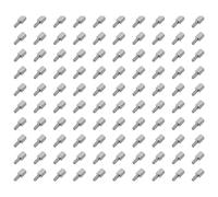 100pcs #4-4 Copper Hexagon PCB Standoff Male Female Thread | Single Cylinder Head, Internal and External Screw Threads, Silver Finish, for Motherboard Assembly, Computer Builds