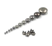 100PCS 4 Claw Round Dome Rivets Spike Studs Spots Nailhead Punk Rock DIY Leather Craft,Gun Black,9mm