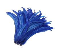 100PCS 40-45CM Rooster Tails Feathers Plumes Handicraft Crafts DIY Natural Feather Handwork Party Carnival Decorations-Royal Blue