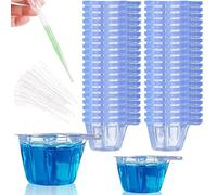 100Pcs 40ml Plastic Disposable Cups Dispenser and 25pcs 3ml Dropper Silicone Resin Mold Kit For DIY Epoxy Resin Jewelry Making Tools