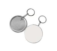 100PCS 44MM 58MM Plastic Metal Keychain Badge Pin Button Maker Parts Blank Round Badge Supplies Multipurpose(58MM Metal -100PCS)