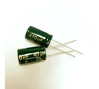 100pcs 470UF 35V LOW Aluminum Electrolytic Capacitor 35V470UF 10X17mm EKFBQBGW