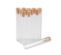 100pcs 4ml 10X75MM Small Glass Bottles With Corks Tiny Glass Transparent Clear Test Tube Jars Wishing Bottles Gift (4ml-10x75mm)