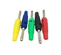 100Pcs 4mm Solderless Stackable Banana 32A Large Current High Voltage Banana Connector Head 7 pin(Red)