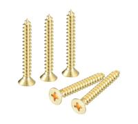 100Pcs 4x30mm Wood Screws, Flat Head Screws for Wood, Multi Purpose Screws for DIY Furniture, Cabinets, Shelving & Woodworking Projects