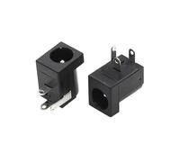 100pcs 5.5x2.1mm DC-005 Black DC Power Jack Socket DC Connectors Supply Barrel-Type Right Angle PCB Terminal