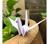 100PCS 5.9" Premade White Origami Cranes for Wedding Party Favor Table Centerpieces Decorations DIY Crane Bird Garlands Birthday Baby Shower Party Supplies